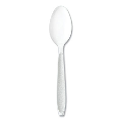 SOLO Impress Heavyweight Full-Length Polystyrene Cutlery, Spoon, Plastic, White, 100/Box (HSWTX0007BX)