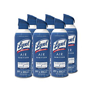 LYSOL Brand Air Sanitizer Spray, White Linen, 10 oz Aerosol Spray, 6/Carton (99351CT)
