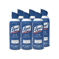 LYSOL Brand Air Sanitizer Spray, White Linen, 10 oz Aerosol Spray, 6/Carton (99351CT)