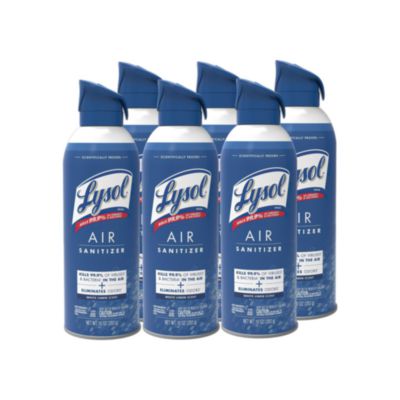 LYSOL Brand Air Sanitizer Spray, White Linen, 10 oz Aerosol Spray, 6/Carton (99351CT)