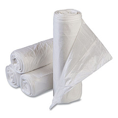 Inteplast Group Draw-Tuff Institutional Draw-Tape Can Liners, Drawstring, 23 gal, 1 mil, 38" x 28.5", Natural, 25 Bags/Roll, 6 Rolls/Carton (DTS2838N)