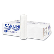 Inteplast Group High-Density Commercial Can Liners, 16 gal, 6 mic, 24" x 33", Natural, Interleaved Roll, 50 Bags/Roll, 20 Rolls/Carton (S243306N)