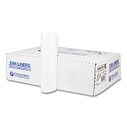 Inteplast Group High-Density Commercial Can Liners, 33 gal, 11 mic, 33" x 40", Clear, Interleaved Roll, 25 Bags/Roll, 20 Rolls/Carton (S334011N)
