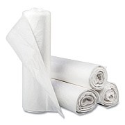 Inteplast Group High-Density Commercial Can Liners, 56 gal, 16 mic, 43" x 48", Natural, Interleaved Roll, 25 Bags/Roll, 8 Rolls/Carton (S434816N)
