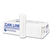 Inteplast Group High-Density Commercial Can Liners, 56 gal, 22 mic, 43" x 48", Natural, Interleaved Roll, 25 Bags/Roll, 8 Rolls/Carton (S434822N)