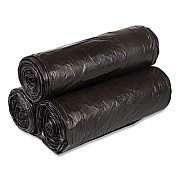 Inteplast Group High-Density Commercial Can Liner Value Pack, 56 gal, 19 mic, 43" x 46", Black, Interleaved Roll, 25 Bags/Roll, 6 Rolls/CT (VALH4348K22)