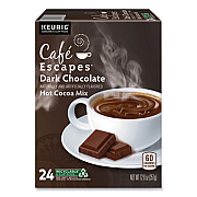 Caf Escapes Cafe Escapes Dark Chocolate Hot Cocoa K-Cups, 24/Box (6802)