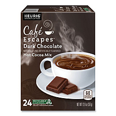 Caf Escapes Cafe Escapes Dark Chocolate Hot Cocoa K-Cups, 24/Box (6802)