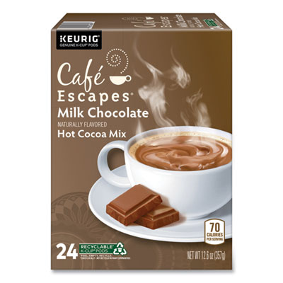 Caf Escapes Cafe Escapes Milk Chocolate Hot Cocoa K-Cups, 24/Box (6801)
