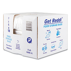 Inteplast Group Food Bags, 2 Gallon, 8" x 4" x 18", Clear, 1,000/Carton (PB080418)