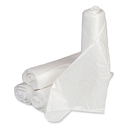 Inteplast Group Low-Density Commercial Can Liners, 16 gal, 0.5 mil, 24" x 32", White, Interleaved Roll, 50 Bags/Roll, 10 Rolls/Carton (SL2432XHW)
