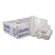 Inteplast Group Low-Density Commercial Can Liners, 16 gal, 0.35 mil, 24" x 33", Clear, Perforated Roll, 50 Bags/Roll, 20 Rolls/Carton (SL2433LTN)