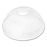 Karat PET Lids, Dome Lid, Fits 32 oz Cold Cups, Plastic, Clear, 500/Carton (CKDL107)