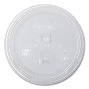 Karat PET Lids, Strawless Sipper, Fits 12 oz to 24 oz Cold Cups, Plastic, Clear, 1,000/Carton (CKC626TSSH)