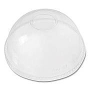 Karat PET Lids, Dome Lid, Fits 12 oz to 24 oz Cold Cups, Plastic, Clear, 1,000/Carton (CKDL626)