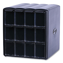 FLAVIA Four Column Merchandiser, 12 Compartments, 15.2 x 17.2 x 16.3, Black (25200002)