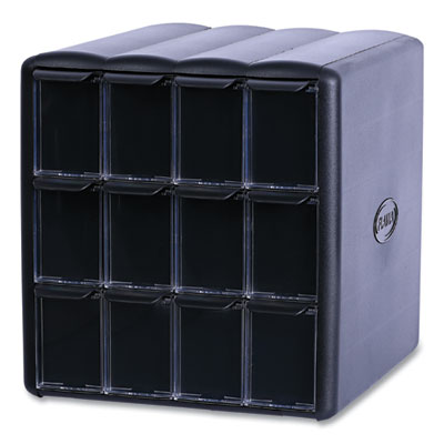 FLAVIA Four Column Merchandiser, 12 Compartments, 15.2 x 17.2 x 16.3, Black (25200002)