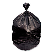 Boardwalk Low-Density Waste Can Liners, 23 gal, 0.9 mil, 28" x 45", Black, Perforated Roll, 25 Bags/Roll, 8 Rolls/Carton (2845SJB)