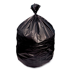 Boardwalk Low-Density Waste Can Liners, 23 gal, 0.9 mil, 28" x 45", Black, Perforated Roll, 25 Bags/Roll, 8 Rolls/Carton (2845SJB)