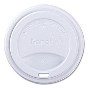 Karat Hot Cup Lids, Sipper Lid, Fits 10 oz to 24 oz Hot Cups, Plastic, White, 1,000/Carton (CKDL516WPP)