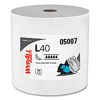 WypAll L40 Towels, Jumbo Roll, 12.5 x 12.2, White, 750/Roll (05007)