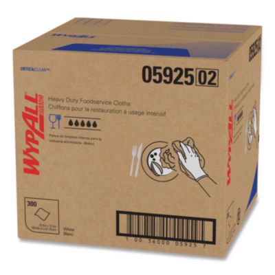 WypAll X70 Foodservice Towels, Kimfresh Antimicrobial, 12.5 x 23.5, Unscented, White, 300/Carton (05925)