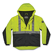 ergodyne GloWear 8275 Class 2 Heavy-Duty Hi-Vis Workwear Sherpa Lined Jacket, Medium, Lime (23973)