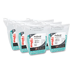 WypAll Power Clean ProScrub Pre-Saturated Wipes, 12 x 9.5, Citrus Scent, Green, 75/Pack, 6 Packs/Carton (91367CT)