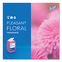 Scott Pro Foam Skin Cleanser with Moisturizers Refill, Light Floral Scent, 1 L, 6/Carton (91552CT)