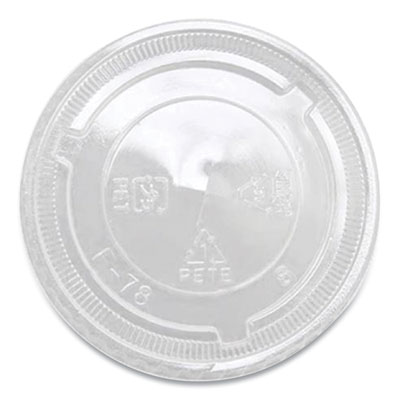 Karat PET Lids, X Straw Hole, Fits 8 oz to 10 oz Cold Cups, Plastic, Clear, 1,000/Carton (CKC78TS)