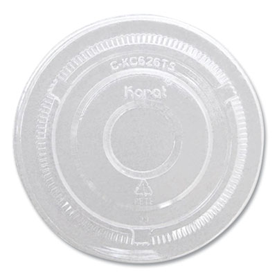Karat PET Lids, No Hole Flat Lid, 12 oz to 24 oz Cold Cups, Plastic, Clear, 1,000/Carton (CKC626TSNH)