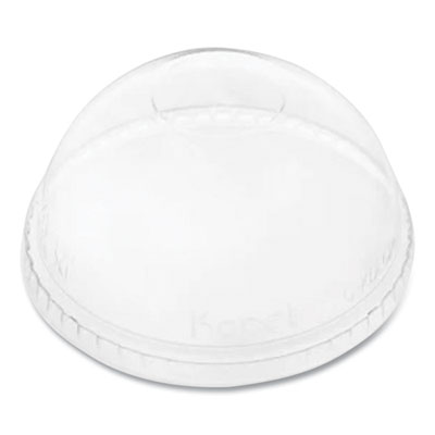 Karat PET Lids, No Hole Dome Lid, Fits 12 oz to 24 oz Cold Cups, Plastic, Clear, 1,000/Carton (CKDL626NH)