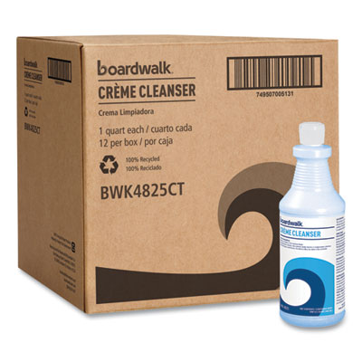 Boardwalk Multi-Surface Creme Cleanser, Baby Powder Scent, 32 oz Bottle, 12/Carton (4825)