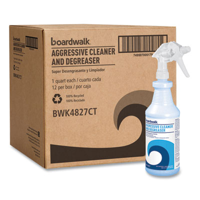 Boardwalk Aggressive Cleaner and Degreaser, Lemon Scent, 32 oz Bottle, 12/Carton (4827)