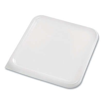 Rubbermaid Commercial SpaceSaver Square Container Lids, 8.8 x 8.75, White, Plastic, 12/Carton (FG650900WHT)