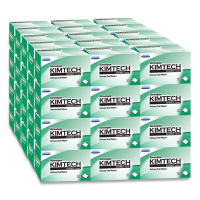 Kimtech Kimwipes Delicate Task Wipers, 1-Ply, 4.4 x 8.4, Unscented, White, 286/Box, 60 Boxes/Carton (34155CT)