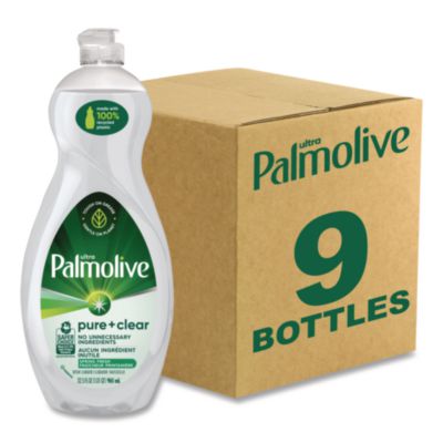 Palmolive Pure + Clear Dishwashing Liquid, Spring Fresh, 32.5 oz Bottle, 9/Carton (US04272CT)
