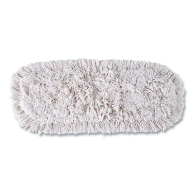 Rubbermaid Commercial Kut-A-Way Dust Mop Head, Cotton, 24", White, 12/Carton (FGK15300WH00)
