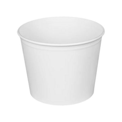 Karat Food Bucket, 85 oz, 7.36" Diameter x 6" h, White, Paper, 180/Carton (CFB85W)