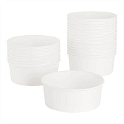 Karat Food Bucket, 32 oz, 6.5" Diameter x 2.4" h, White, Paper, 360/Carton (FPPSB32)