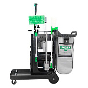 Unger SpotCleanRx Janitorial Carts, Plastic, 3 Shelves, 23.5 x 25 x 25, Black (CRTSP)