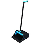 Impact LobbyMaster Plastic Dust Pan, 12.32" Wide, 31.84" Aluminum Handle, Blue/Black, 6/Carton (T001101)