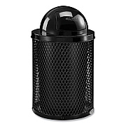 Global Industrial Outdoor Diamond Industrial Steel Trash Can, 36 gal, Black (261948BK)