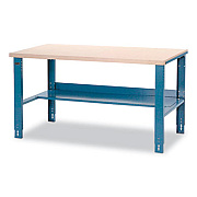 Global Industrial Complete Industrial Workbench, 800 lbs, 60 x 30 x 57.5 to 62.5, Blue (606929)