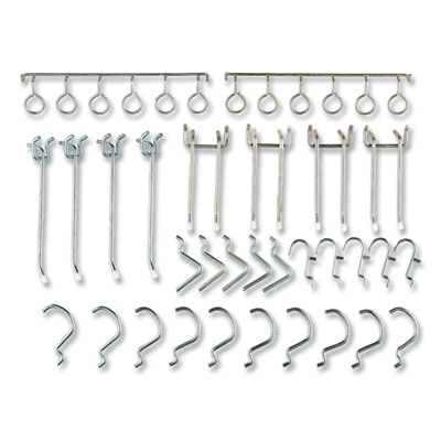 Global Industrial Pegboard Hooks, 30-Piece Assorted Hooks, Steel (606968)