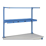 Global Industrial Upper Workbench Shelf, 6 Single Outlets, For Use With 60" Wide Workbenches, 100 lb Weight Capacity (249295ABL)
