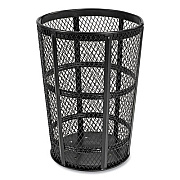 Global Industrial Steel Mesh Corrosion Resistant Trash Can, 48 gal, Black (237634BK)