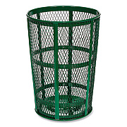 Global Industrial Steel Mesh Corrosion Resistant Trash Can, 48 gal, Green (237634GN)