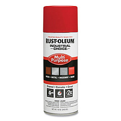 Rust-Oleum Industrial Choice 1600 System Multi-Purpose Enamel Spray Paint, Flat Safety Red, 12 oz Aerosol Can, 6/Carton (1660830)