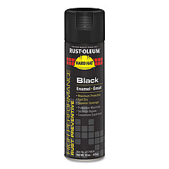 Rust-Oleum Hard Hat High Performance V2100 System Rust Preventive Enamel Spray Paint, Gloss Black, 15 oz Aerosol Can, 6/Carton (V2179838CT)